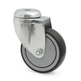 TENTE 2470 Rueda Giratoria Ø100mm, Aro Goma Termoplástica Polipropileno, Taladro Ø11, Zincado, Antihuella, Anti-hilos, 80kg, Sin Freno Precio: 7.69000012. SKU: B1A9WAHS2K