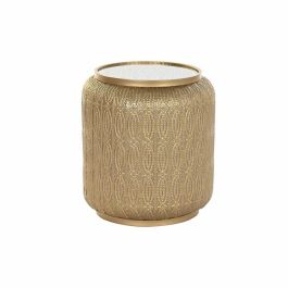 DKD Home Decor Mesita Auxiliar Árabe con Lámpara E27 Dorado de Metal 42x44x42 cm DKD Home Decor Mesita Auxiliar Árabe con Lámpara E27 Dorado de Metal 42x44x42 cm
