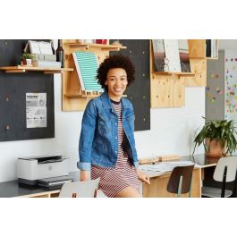 HP M209d Impresora Láser Monocromo con Impresión Dúplex Rápida, Diseño Compacto, Alto Rendimiento y Configuración Sencilla con App HP