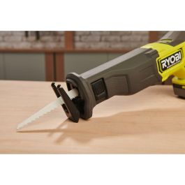 Ryobi AAAOD74649 Sierra alternativa sin escobillas 18V, 0-3200 cp/min, recorrido 32mm, madera 210mm, sistema antivibración