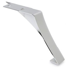 Q&Q Pata Metálica Keisa, Acabado Cromo, 150mm de Altura (H150), Orientación Derecha para Muebles y Sofás