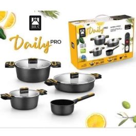 Bra A519900 Pack 4 Cacerolas Daily Pro de Aluminio Fundido 100% Reciclable, aptas Inducción. Incluye: Ø16, Ø20, Ø24, Ø28 cm. Precio: 115.49999945. SKU: B13QAYA857