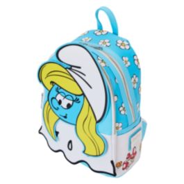 Loungefly Mochila Pitufina Los Pitufos de Piel Vegana con Apliques y Detalles Grabados 26cm