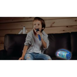 Lexibook Altavoz Bluetooth Spiderman Marvel con Micrófono Karaoke para Niños, Efectos de Luz Multicolor, Batería Recargable hasta 3 Horas
