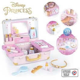 Smoby - Princesas Disney - Maleta de belleza fácil de transportar - 13 accesorios incluidos: peinado, uñas, maquillaje - Fabricatio