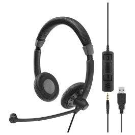 EPOS Impact SC 75 USB MS Auriculares Binaurales Alámbricos para Llamadas/Música con Conexión USB