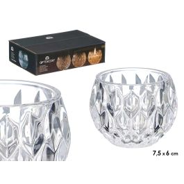Giftdecor Portavela de Cristal con Forma de Diamante Pequeño, Transparente, Vidrio, Dimensiones 7.5x6x7.5 cm (Set de 24) Precio: 37.8004. SKU: B14HYEH7SX