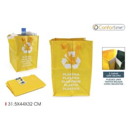 Confortime Bolsa Rafia Reciclaje Plastico 44 cm x 32 cm x 0.5 cm (24 Unidades)