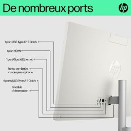 PC de escritorio HP All-in-One 24-cr0038nf - 23.8 FHD - Ryzen 5 7520U - 8GB RAM - 512GB SSD - Windows 11 - Teclado + Ratón PC de escritorio HP All-in-One 24-cr0038nf - 23.8 FHD - Ryzen 5 7520U - 8GB RAM - 512GB SSD - Windows 11 - Teclado + Ratón