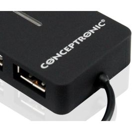 Conceptronic Hub Externo USB 2.0 4 Puertos 480 Mbps