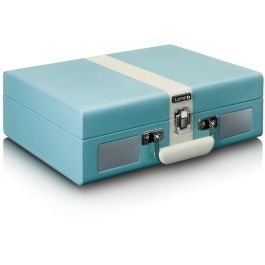 Lenco TT-110 Tocadiscos Semiautomático Bluetooth 33/45/78 RPM con Altavoces Integrados Azul/Blanco