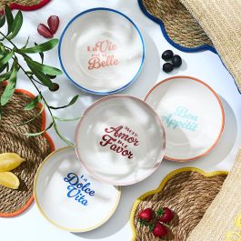 Home Deco Factory Juego de 4 Platos Hondos Dolce Vita Cerámica Diámetro 20 cm