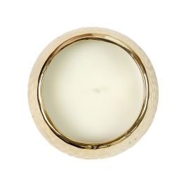 Home Deco Factory Vela Martilleada Dorada, Aroma Almizcle, 9 cm