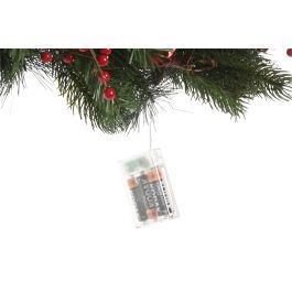 DKD Home Decor Corona de Navidad Tradicional Iluminada 50 LEDs Verde y Rojo, 60x60x15 cm, Decoración Navideña Pack 2