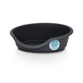 Nayeco Cama Eco Line para Mascotas Forma Ergonómica Base Antideslizante Gris 80x60x25 cm Plástico Reciclado Fácil Limpieza