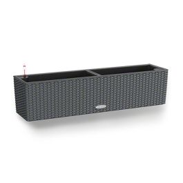 Lechuza LEC4008789156129 Jardinera Balconera Casita 80, Kit completo, Granito, 12L