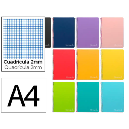 Liderpapel Cuaderno Espiral Witty A4 Tapa Dura 80 Hojas 90gr Milimetrado 2mm Colores Surtidos Precio: 20.50000029. SKU: B1EHCS29DX