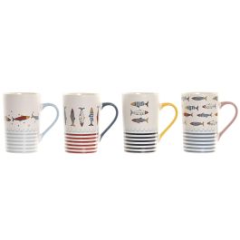 DKD Home Decor Mug Mediterraneo Azul Blanco Porcelana 8 x 12 x 12 cm (12 Unidades) Precio: 37.50000056. SKU: B12B4SM8TA