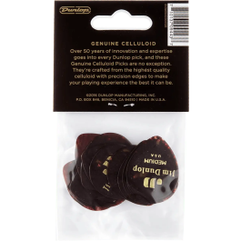 Dunlop Pack 12 Púas Genuine Celluloid Teardrop Medium