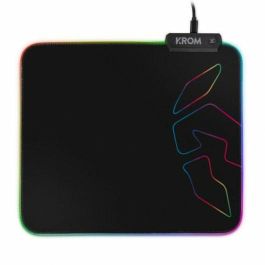 Krom NXKROMKNTRGB Alfombrilla Gaming Knout RGB Negro - 320x270x3mm, Base Antideslizante, Para Ratones Ópticos y Láser