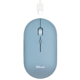 Trust Ratón Inalámbrico Ultrafino Puck 800-1200-1600 DPI Ambidiestro Recargable Azul