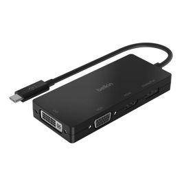 Belkin Adaptador USB-C Multimedia AVC003BTBK - Docking Station 4 en 1 con HDMI, DisplayPort, VGA, DVI-I - 4K 60Hz - Compatible con MacBook, iPad, Windows Precio: 33.59000051. SKU: S0437941