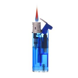 Benson Encendedor Transparente Llama Roja 8x2,5x1cm Colores Surtidos Recargable
