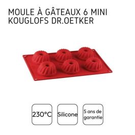 Dr Oetker Juego de 2 Moldes Kougelhof Flexxibel Love con 6 Cavidades - 30 x 18 cm