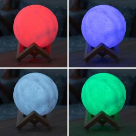 Lámpara LED Recargable Luna Moondy InnovaGoods Lámpara LED Recargable Luna Moondy InnovaGoods