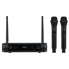 Fonestar Sistema de Micrófono Inalámbrico UHF Doble con 2 Micrófonos de Mano, Receptor, Cápsula Dinámica Unidireccional, para Presentaciones, Conferencias y Eventos Precio: 115.49999945. SKU: B1G4MW65GG