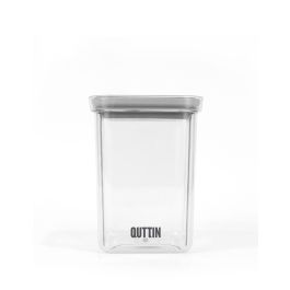 Quttin Tarro Hermético PET 1100 ml, 11,2 cm Ancho x 11,2 cm Largo x 15,5 cm Alto (12 Unidades)
