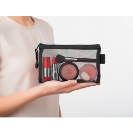 Liderpapel Bolsa Zipper Bag Poliéster Transpirable Multiusos Din A6 Negro