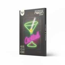 Forever Lámpara Neon Plexi LED Cocktails con regulador de intensidad, varios colores - Rosa, Verde