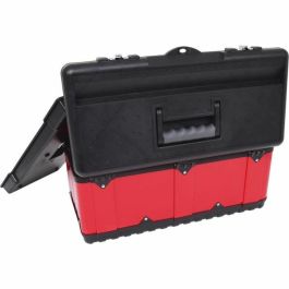 KS TOOLS Caja de Herramientas Desmontable Bimateriales Metal PVC 58.2x29.8x25.5cm, Carga Máx. 30 kg, con Candado y Cubierta Antideslizante