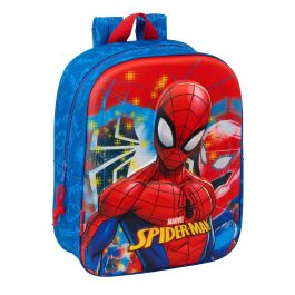 Mochila Escolar Spider-Man Rojo Azul marino 22 x 27 x 10 cm 3D Precio: 7.79000057. SKU: B1AD44TVRV