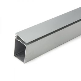 Perfíl Aluminio para Tira LED Estanterías Cristal Espesor 8Mm - Alojamiento Transformador x 2M
