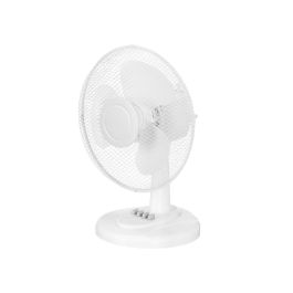 Argon - Ventilador de Mesa 40W Blanco, 33x47x27cm, 3 Velocidades, Oscilación, Giro 75° y Cabezal Inclinable