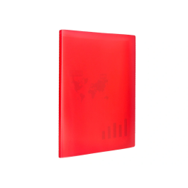 Liderpapel Carpeta Escaparate 40 Fundas Polipropileno DIN A3 Rojo Translucido