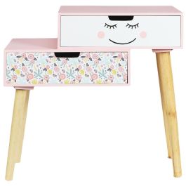 Mesita Con 2 Cajones Rosa Home Deco Kids