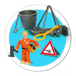 Simba SIM1695825444053 Helicóptero Wallaby de Sam el Bombero con 1 figura, 5 accesorios y función de luz y sonido