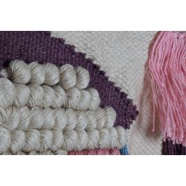DKD Home Decor Tapiz Boho Multicolor con Flecos de Yute y Algodón 115x45 cm (Pack de 2)