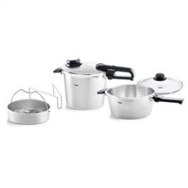 Vitavit® Premium Set Ollas A Presión 22Cm – 6,5L + 3,5L Cestillo + Trípode + Tapa FISSLER 622-412-13-090/0