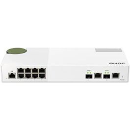 Qnap QSW-M2108R-2C Conmutador Gestionado, 8 Puertos 2.5GbE RJ-45, 2 Puertos Combo 10GbE SFP+/RJ-45, Desktop/Rack 1U, 80 Gbps, IEEE 802.3bz/bn