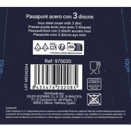 Quttin Pasapure Acero 3 Discos 20 cm (6 Unidades)