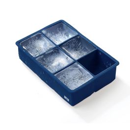 Inde Cubitera Flexible de Silicona para 6 Cubitos de Hielo Lua Quttin, 16.5x11.3x5 cm (24 Unidades)
