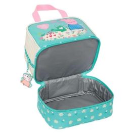 Portameriendas Peppa Pig Pretty flowers Amarillo Menta 20 x 20 x 15 cm