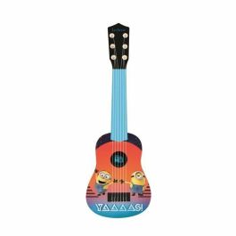 Lexibook Guitarra Acústica Minions para Niños, Mi Primera Guitarra, 53 cm, 6 Cuerdas con Guía de Aprendizaje y Capacidad para Afinar