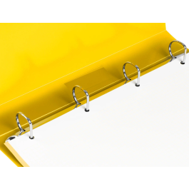 Liderpapel Carpeta 4 Anillas 25 Mm Din A4 Polipropileno Color Amarillo Fluor Opaco 40 Mm
