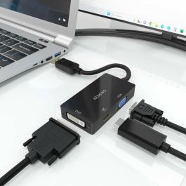 AISENS - CONVERSOR DISPLAYPORT V1.2 A VGA/DVI/HDMI, DP 1.2/M-VGA/H-DVI/H-HDMI/H 4K, NEGRO, 15CM