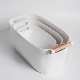 Confortime Cesta Multiusos Asas de Madera 21,5 cm Ancho x 40 cm Largo x 18 cm Alto, 5,38 kg (12 Unidades) Confortime Cesta Multiusos Asas de Madera 21,5 cm Ancho x 40 cm Largo x 18 cm Alto, 5,38 kg (12 Unidades)